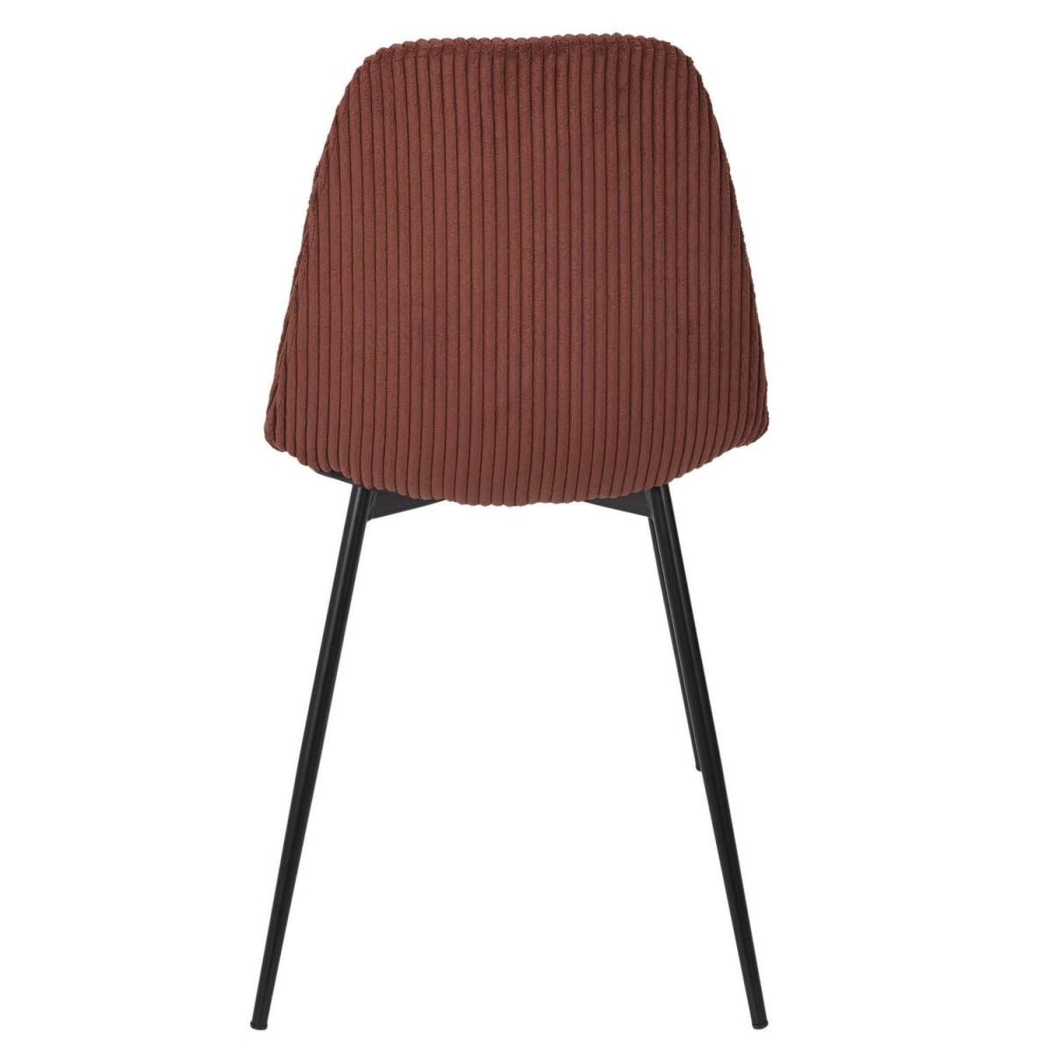 Voir la diapositive 6 : The Home Deco Factory Lot de 4 chaises côtelé  scott  85cm terracotta