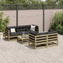 Voir la diapositive 3 : VIDAXL Salon de jardin 6 pcs bois de pin impregne