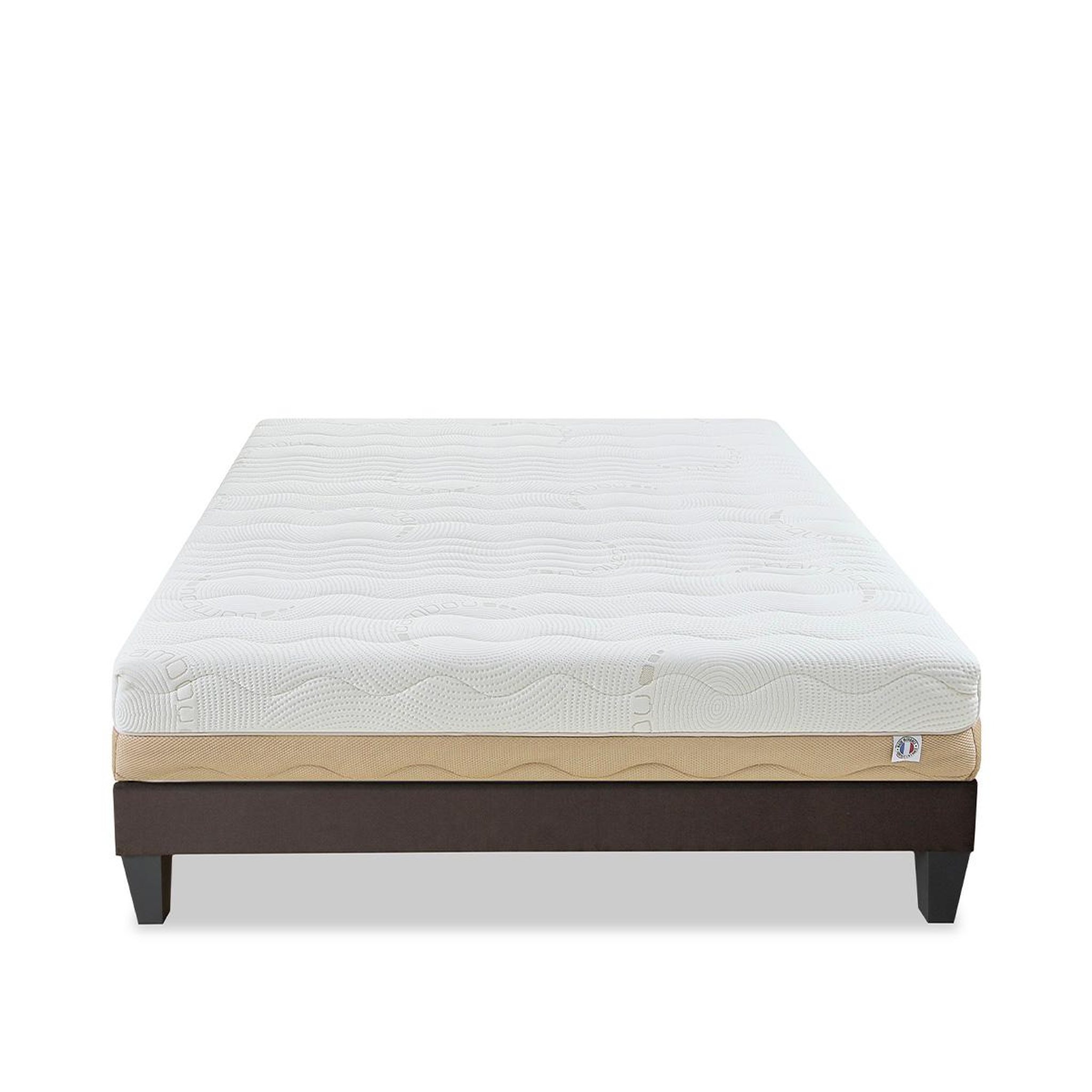 Voir la diapositive 1 : BELLECOUR Bellecour literie | ensemble leman | matelas mousse hypersoft + sommier bois