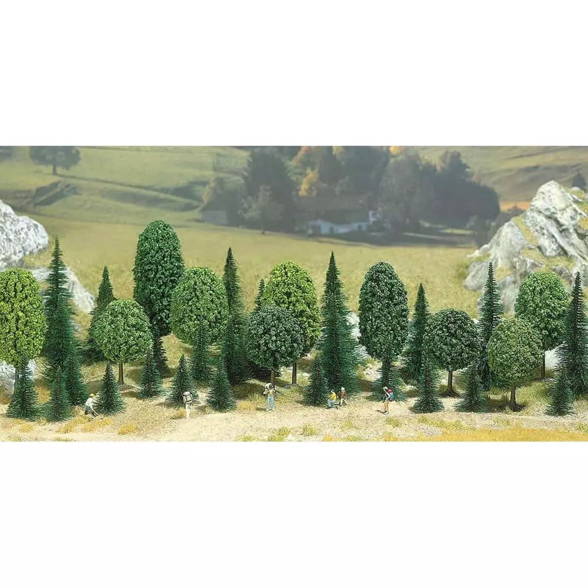 Busch-Jaeger Modélisme N/Z : Accessoires de décor : 35 arbres assortis