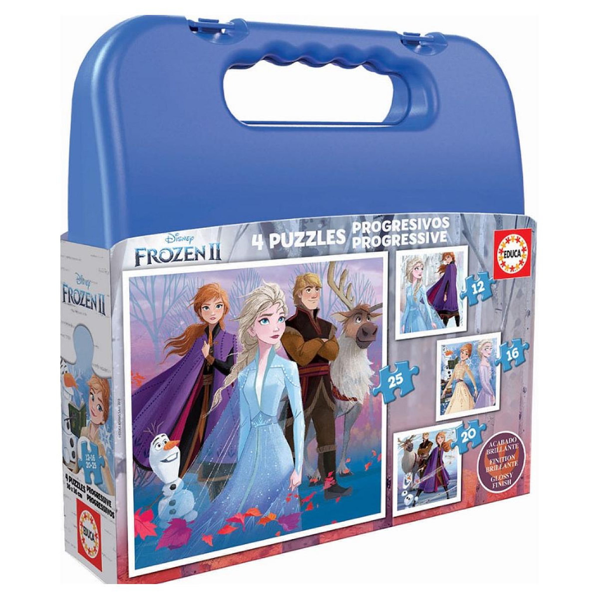EDUCA Mallette puzzles progressifs reine des neiges 2