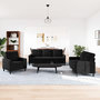 Voir la diapositive 3 : VIDAXL Ensemble de canapes 3 pcs avec coussins Noir Velours