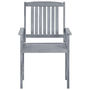 Voir la diapositive 4 : VIDAXL Chaises de jardin et coussins lot de 4 Gris Bois acacia massif