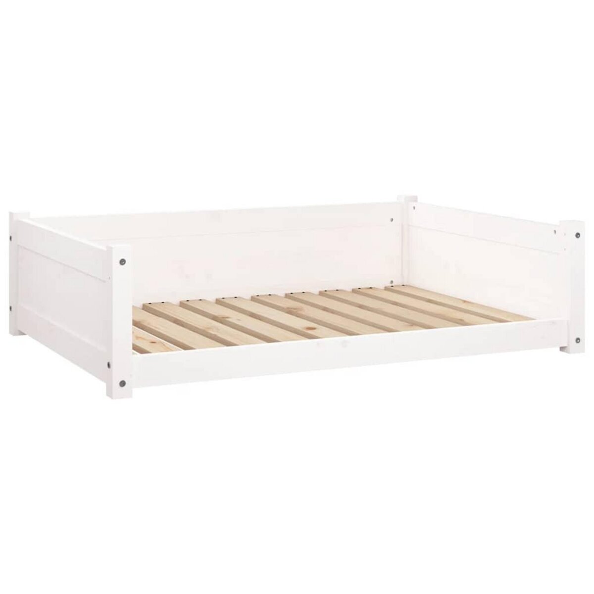VIDAXL Lit pour chien Blanc 95,5x65,5x28 cm Bois de pin solide