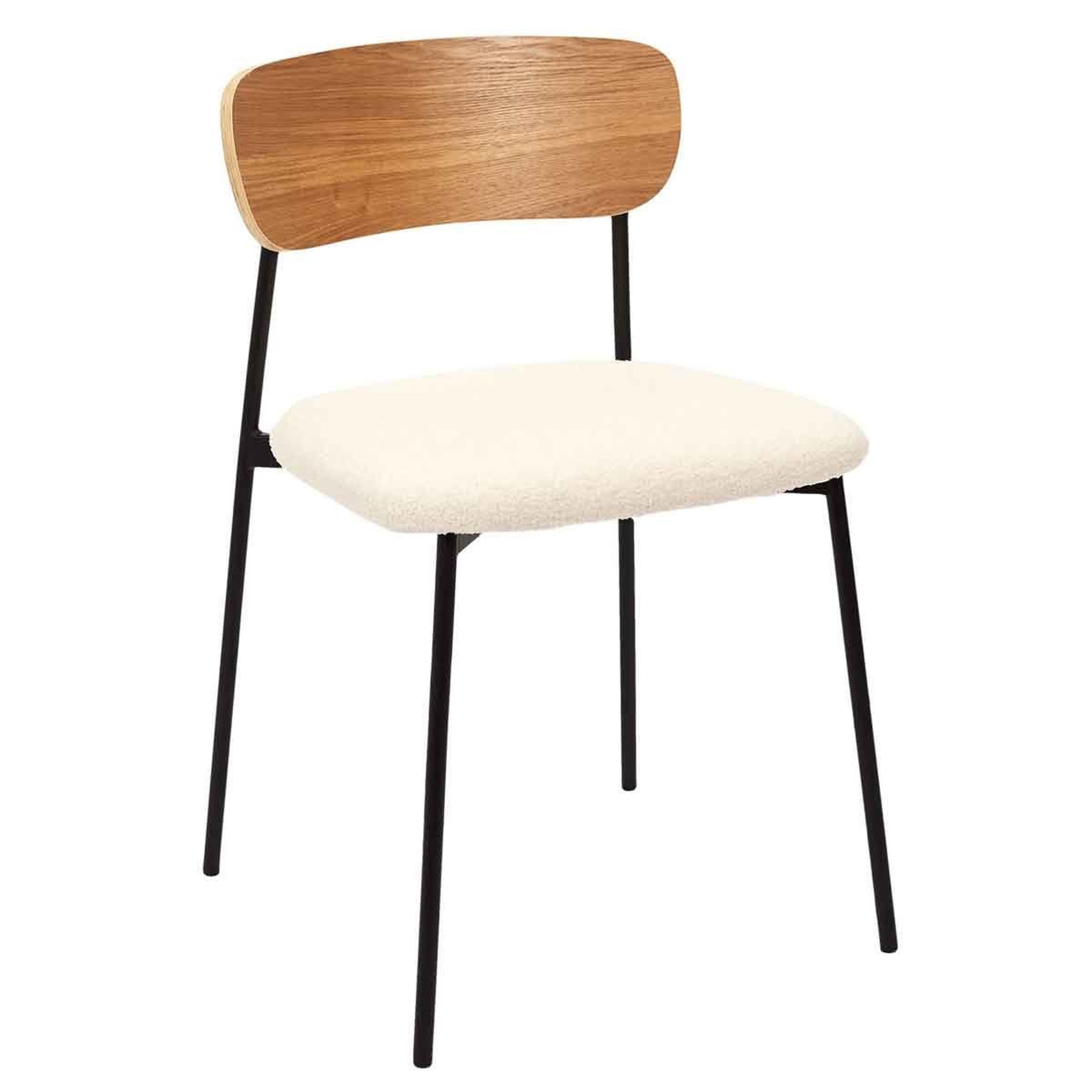 Voir la diapositive 2 : The Home Deco Factory Lot de 4 chaises scandinaves  loki  71cm blanc