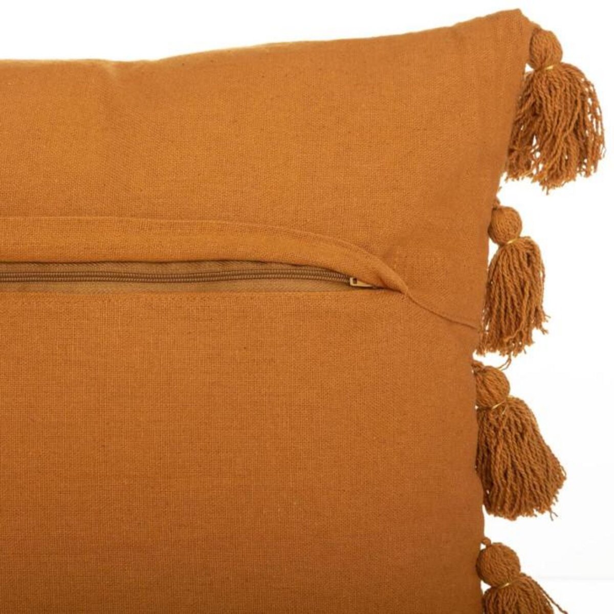 ATMOSPHERA Coussin Déco à Pompons  Gypsy  50x50cm Ocre