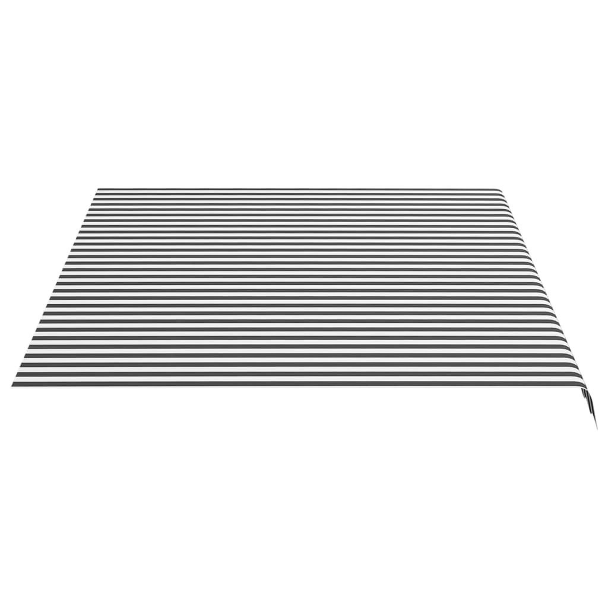 Voir la diapositive 4 : VIDAXL Tissu de remplacement pour auvent Anthracite et blanc 4x3 m