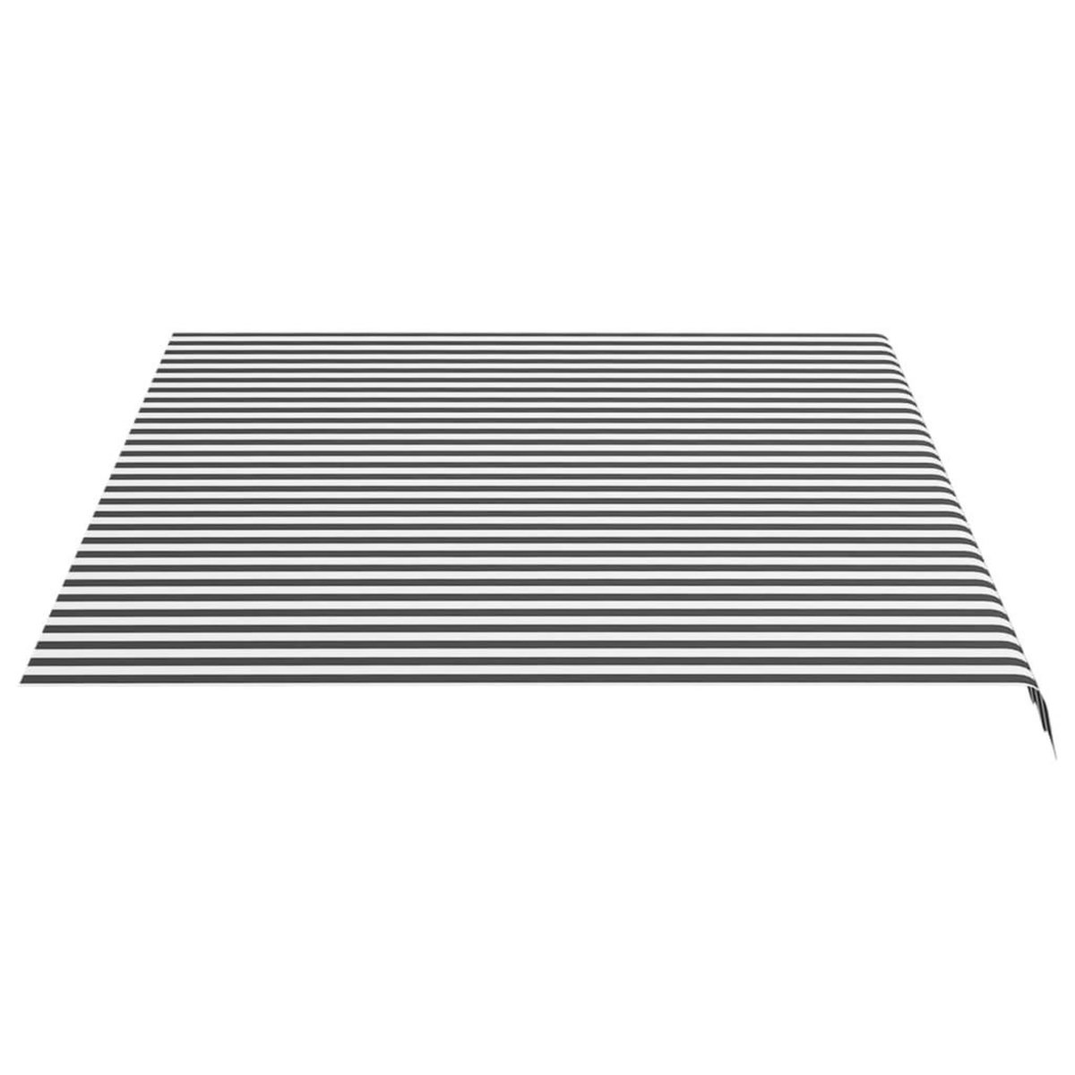 VIDAXL Tissu de remplacement pour auvent Anthracite et blanc 4x3 m