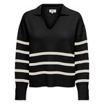 Only Pull Noir/Ecru  Femme Only Monica. Coloris disponibles : Beige