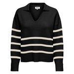 Only Pull Noir/Ecru  Femme Only Monica. Coloris disponibles : Beige