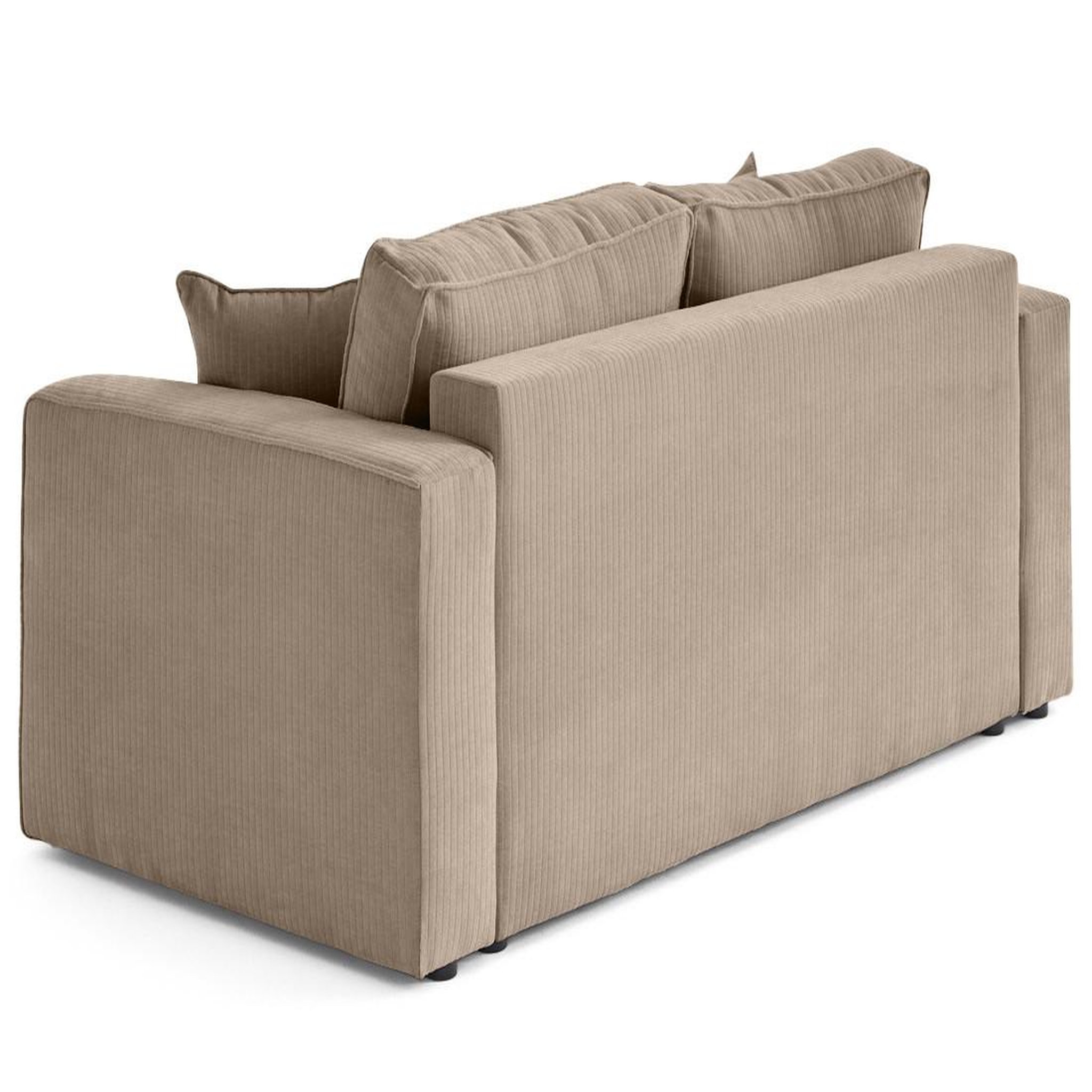 Voir la diapositive 6 : BEST MOBILIER Topaze - canapé droit 2 places en velours côtelé plat