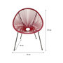 Voir la diapositive 3 : Habitat et Jardin Lot de 2 fauteuils de jardin  Ania  - Rouge vin