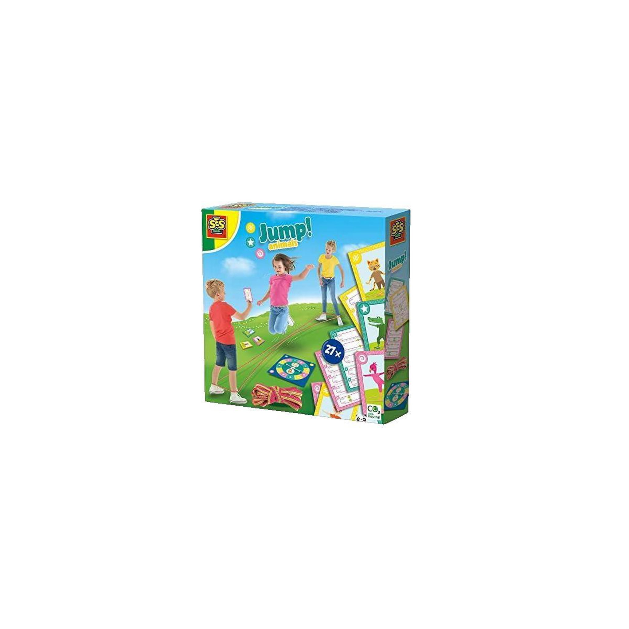 SES Creative Jump! Animals - Sauts a l'élastique : défis avec des cartes