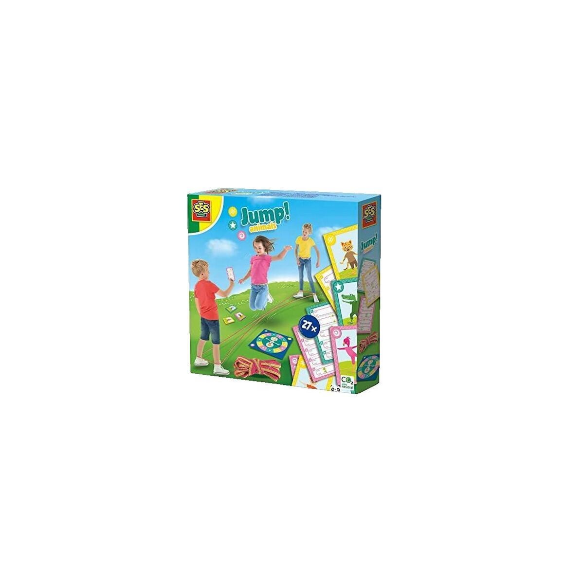 SES Creative Jeu d'éveil ses-creative Jump! Animals avec corde élastique multicolore