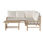 Voir la diapositive 6 : Rendez vous déco Salon de jardin blanc en bambou avec canapé d'angle et table basse-Vadella