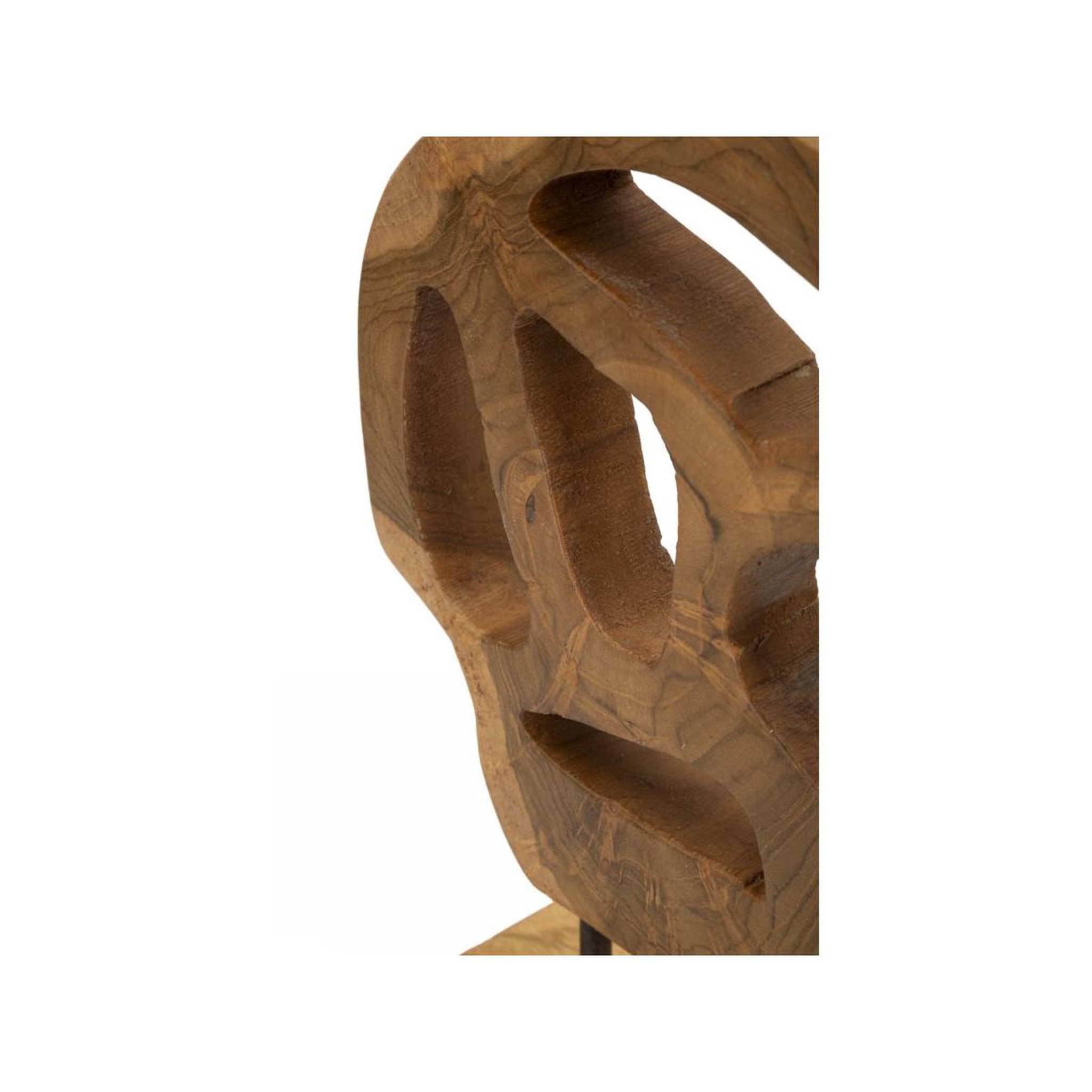 Voir la diapositive 5 : Paris Prix Objet déco en teck  lubang  27cm naturel