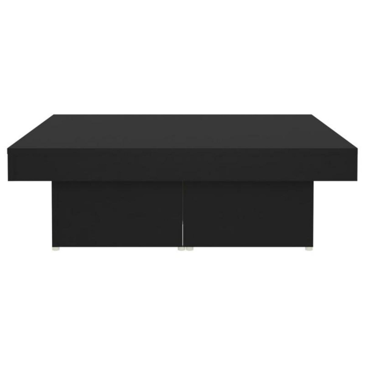 VIDAXL Table basse noir 90x90x28 cm bois d ingénierie