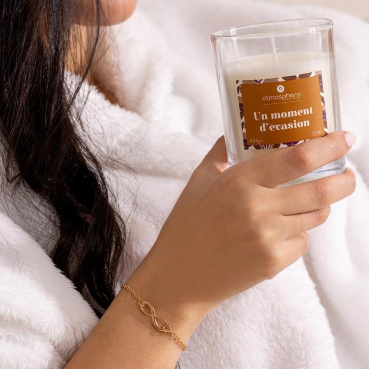 ATMOSPHERA Bougie Parfumée Avec Bijou  Mily  220g Vanille