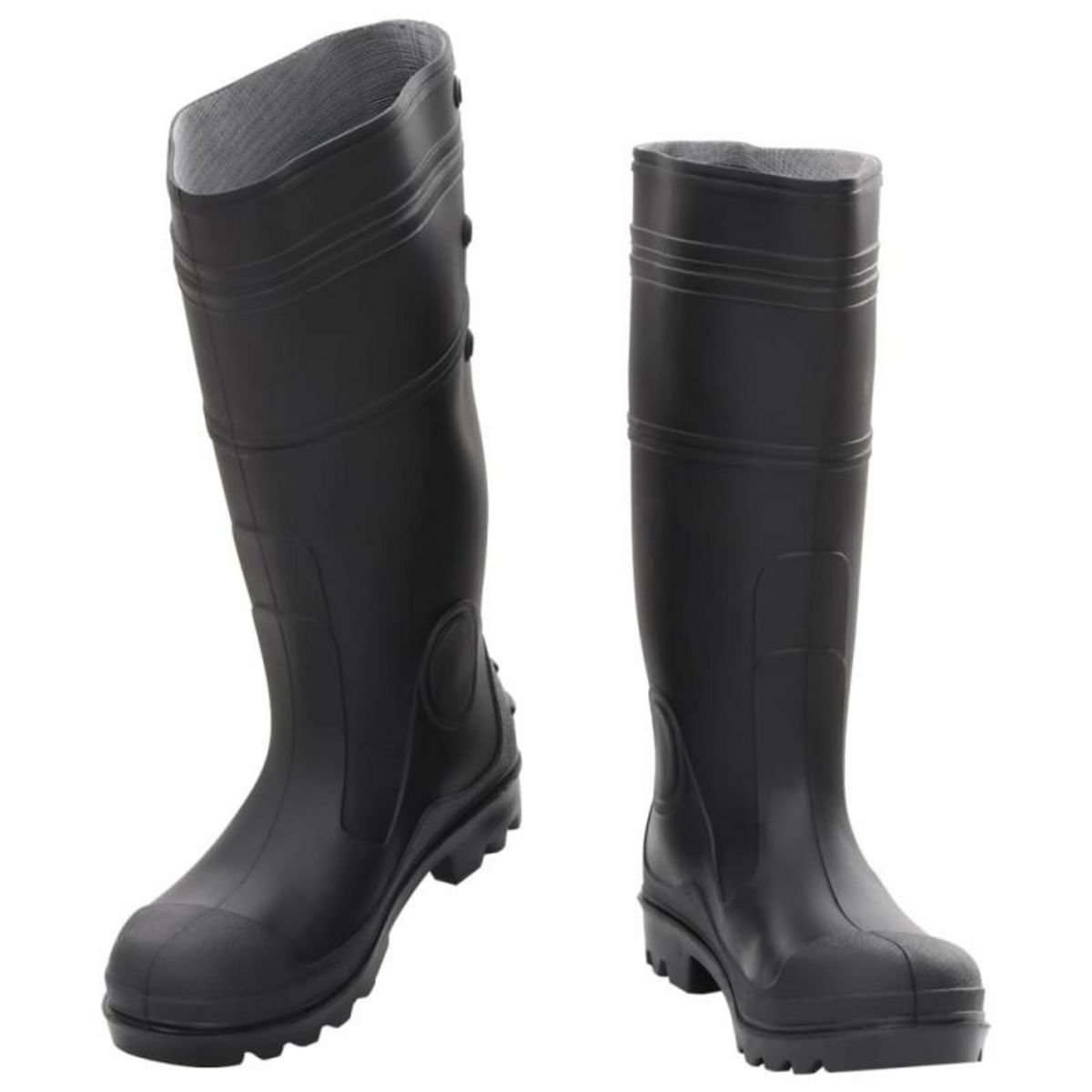 VIDAXL Bottes de pluie noir taille 40 PVC