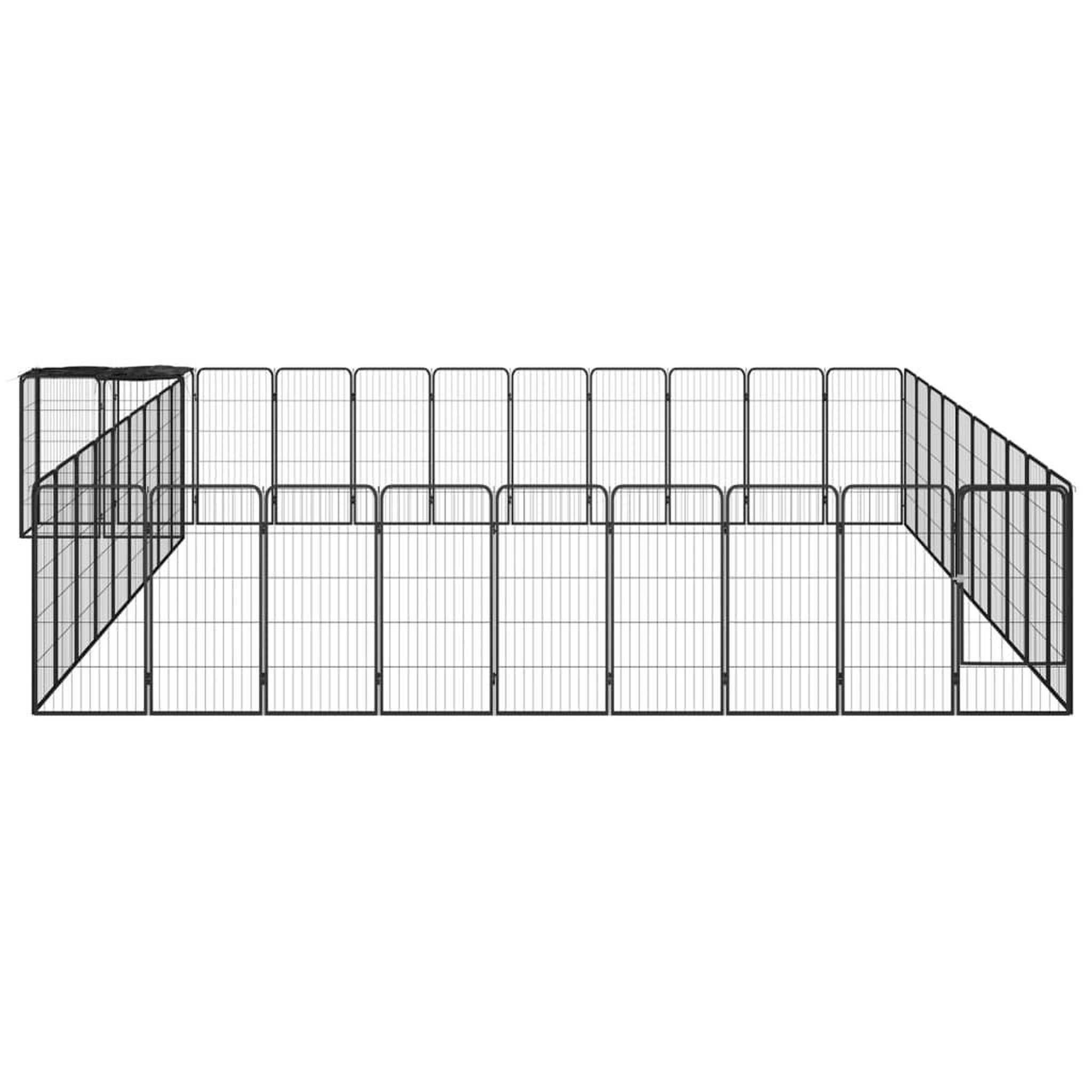 Voir la diapositive 2 : VIDAXL Parc pour chien 42panneaux Noir 50x100cm Acier enduit de poudre
