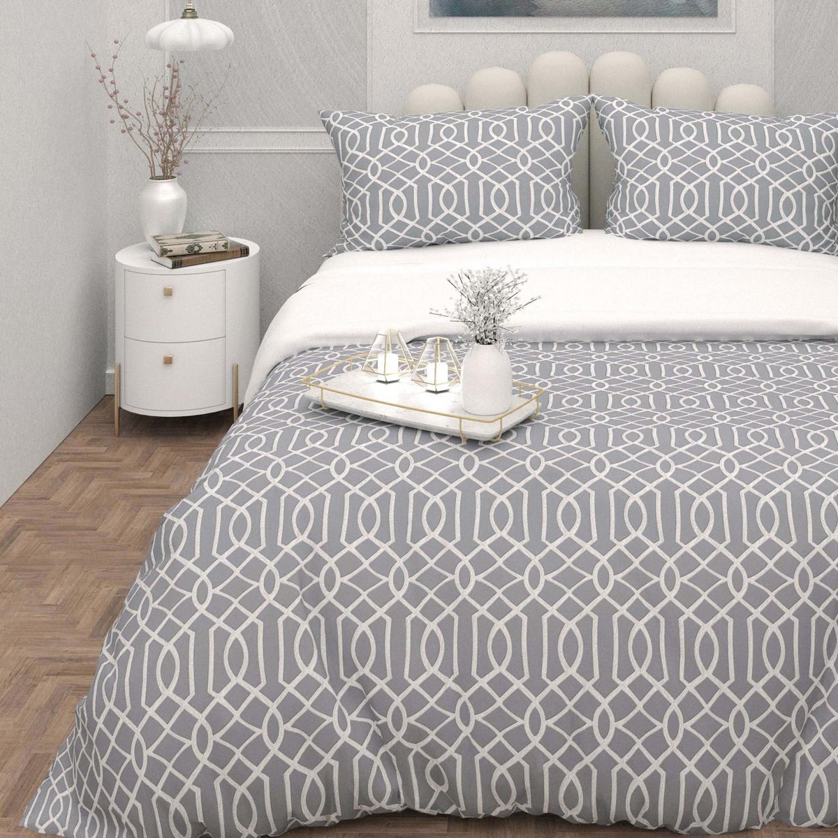Intemporel Parure housse de couette 3D microfibre ANYA, par Soleil d'Ocre