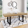 Voir la diapositive 2 : ID MARKET Table à manger extensible rectangle PHOENIX 4-8 personnes bois et noir 160-200 cm