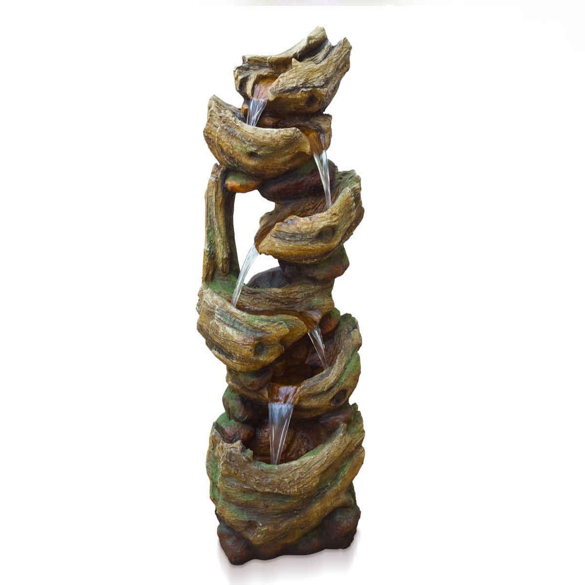 Voir la diapositive 4 : Ubbink Fontaine de jardin Trabia tronc d'arbre avec cascade et éclairage LED - Ubbink