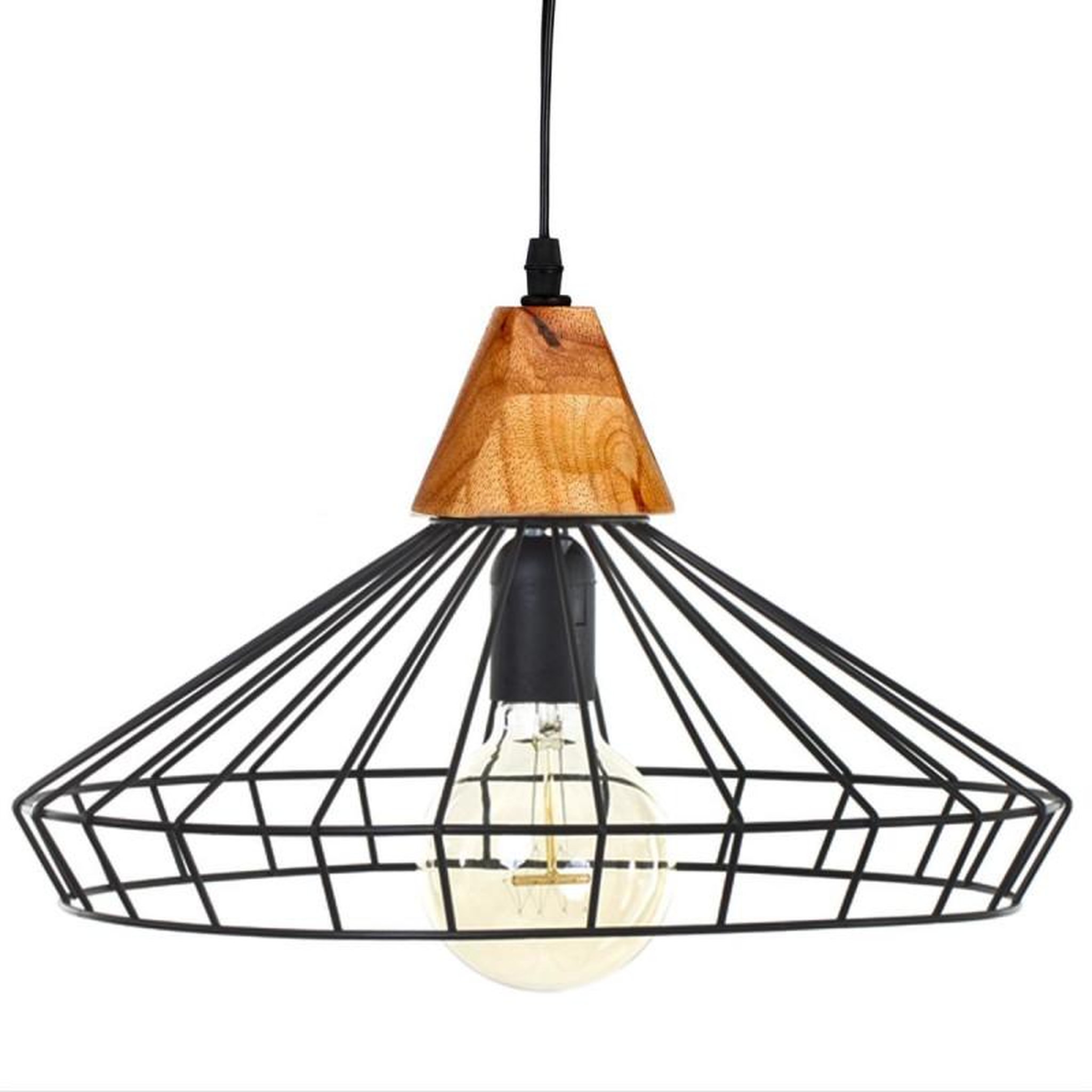 ATMOSPHERA Suspension fil en métal  Ben  38 x 22,5 cm Atmosphera - Noir -