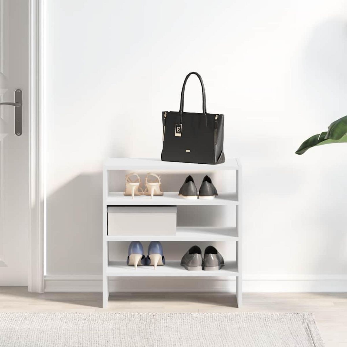 VIDAXL Etageres a chaussures 2 pcs empilable blanc 60x30x30,5 cm