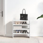 Voir la diapositive 3 : VIDAXL Etageres a chaussures 2 pcs empilable blanc 60x30x30,5 cm