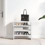 Voir la diapositive 3 : VIDAXL Etageres a chaussures 2 pcs empilable blanc 60x30x30,5 cm