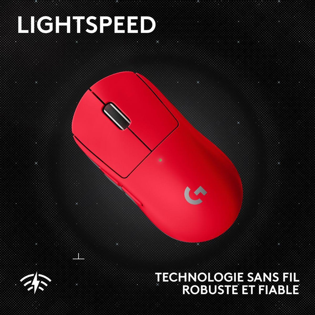 Logitech Souris Gamer Sans Fil Pro X Superlight 2 SE rouge