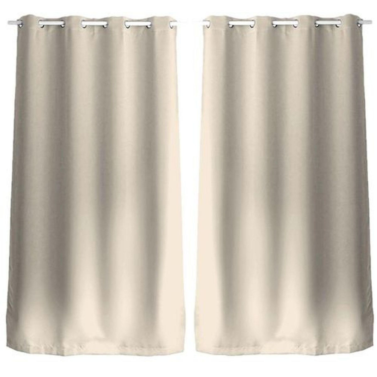 TOILINUX Lot de 2 Rideaux unis occultants avec œillets