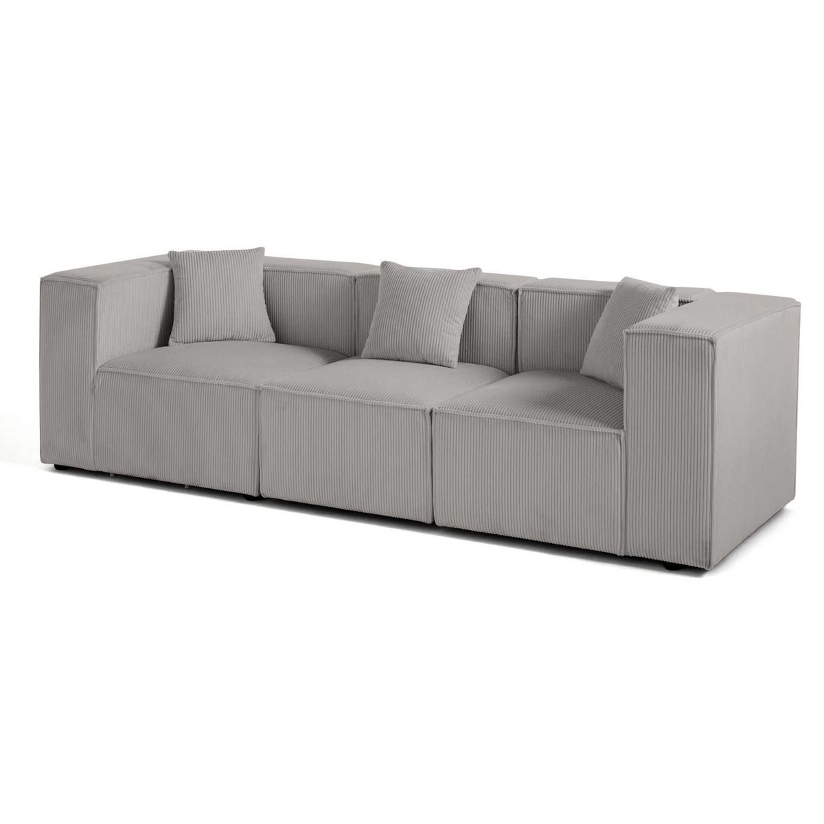 LISA DESIGN Arty - canapé modulable 3 places - en velours côtelé