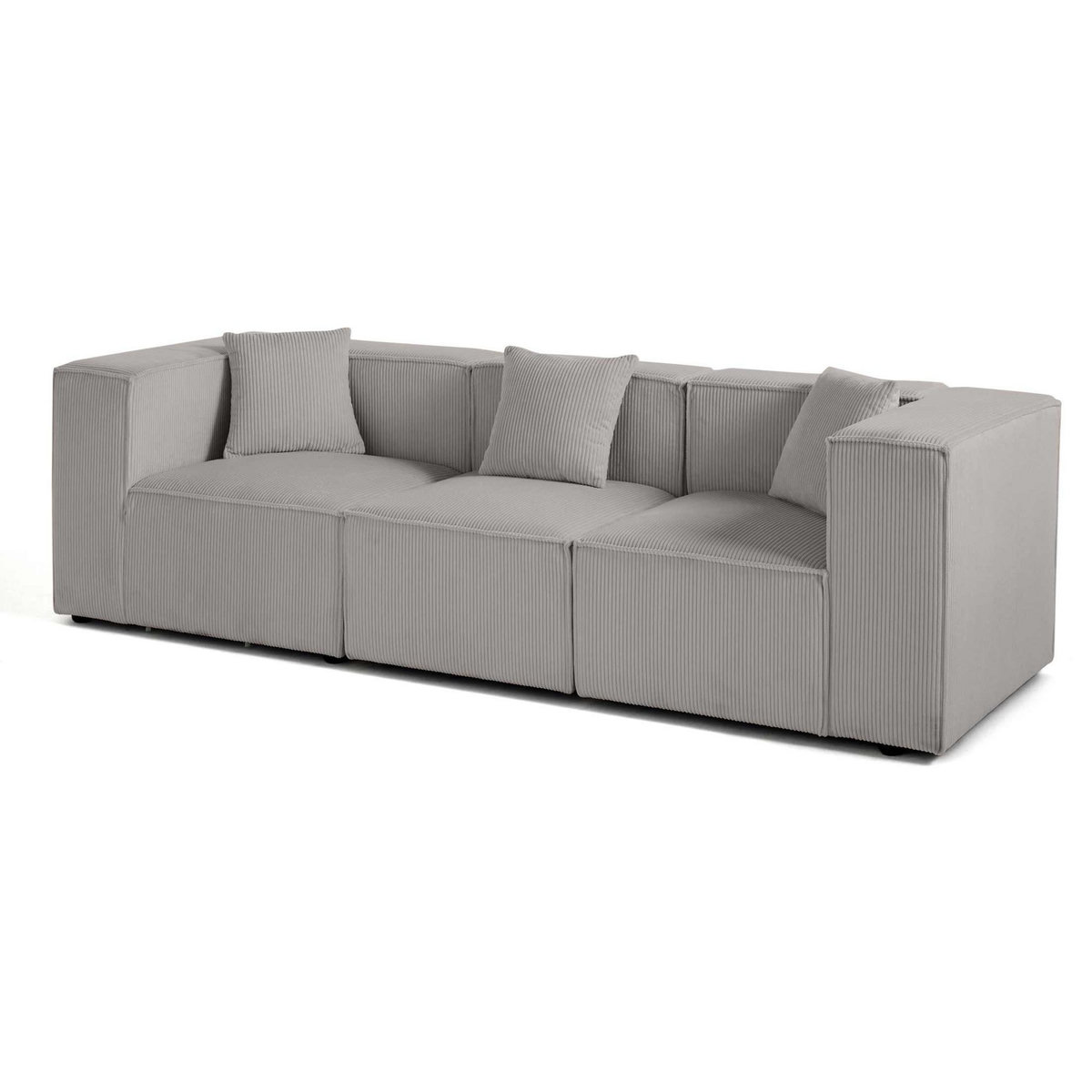 LISA DESIGN Arty - canapé modulable 3 places - en velours côtelé