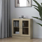 VIDAXL Armoire a vitrine Chene sonoma 82,5x30,5x80cm Bois d'ingenierie