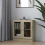 Voir la diapositive 1 : VIDAXL Armoire a vitrine Chene sonoma 82,5x30,5x80cm Bois d'ingenierie