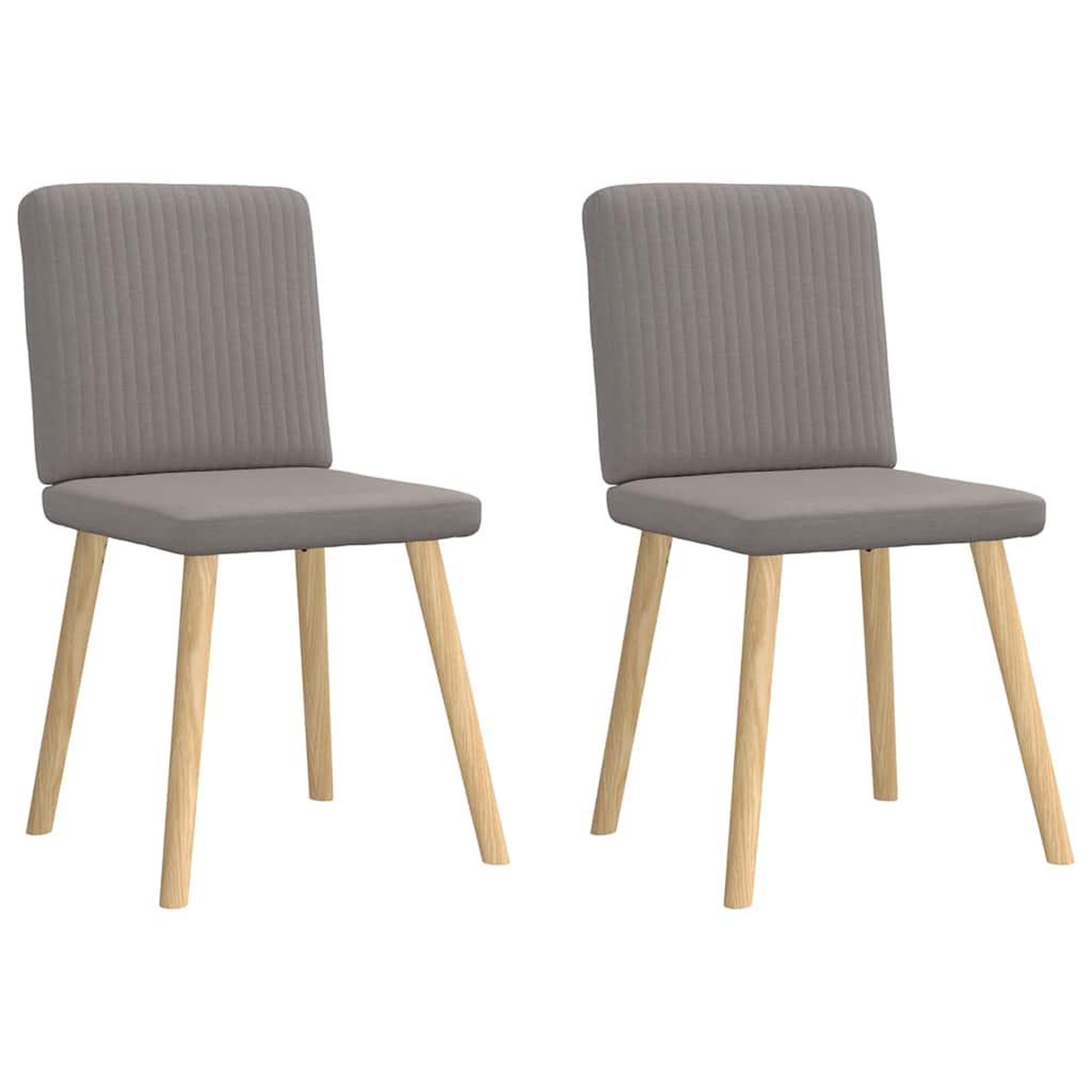 Voir la diapositive 2 : VIDAXL Chaises a manger lot de 2 taupe tissu