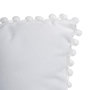Voir la diapositive 2 : ATMOSPHERA Coussin à Pompons  Jao  40x40cm Ivoire