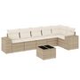Voir la diapositive 2 : VIDAXL Salon de jardin avec coussins 7 pcs beige resine tressee