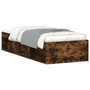 Voir la diapositive 2 : VIDAXL Cadre de lit sans matelas chene fume 75x190 cm