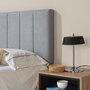 MARCKONFORT Tête de lit tapissée Creta 150x60 cm Couleur Gris, 8 cm d'épaisseur