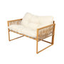 Voir la diapositive 5 : CONCEPT USINE Salon de jardin 4 places effet rotin coussins blancs TURINI