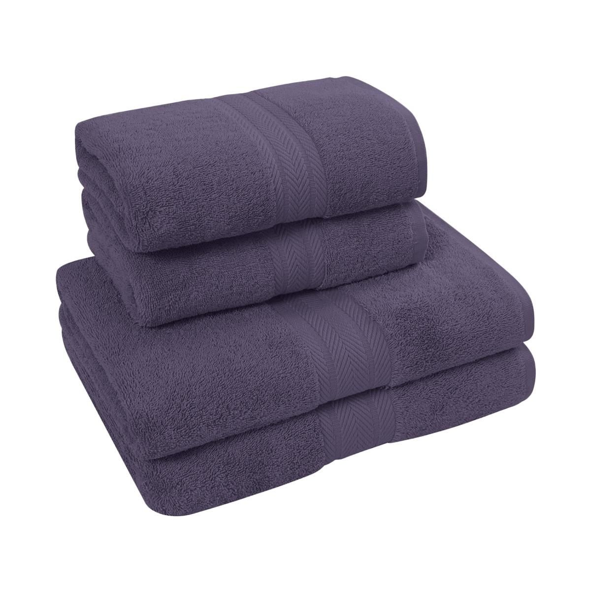 Sensei Maison Ensemble de bain 4 pièces (2 draps de bain + 2 serviettes de toilette) LUXURY