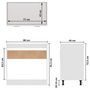 Voir la diapositive 6 : VIDAXL Armoire de plancher d'evier Blanc brillant Bois d'ingenierie