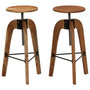 Voir la diapositive 1 : VIDAXL Chaises de bar lot de 2 bois d'acacia solide
