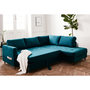 Voir la diapositive 3 : LISA DESIGN Anna - canapé d'angle droit - 5 places - convertible - en velours