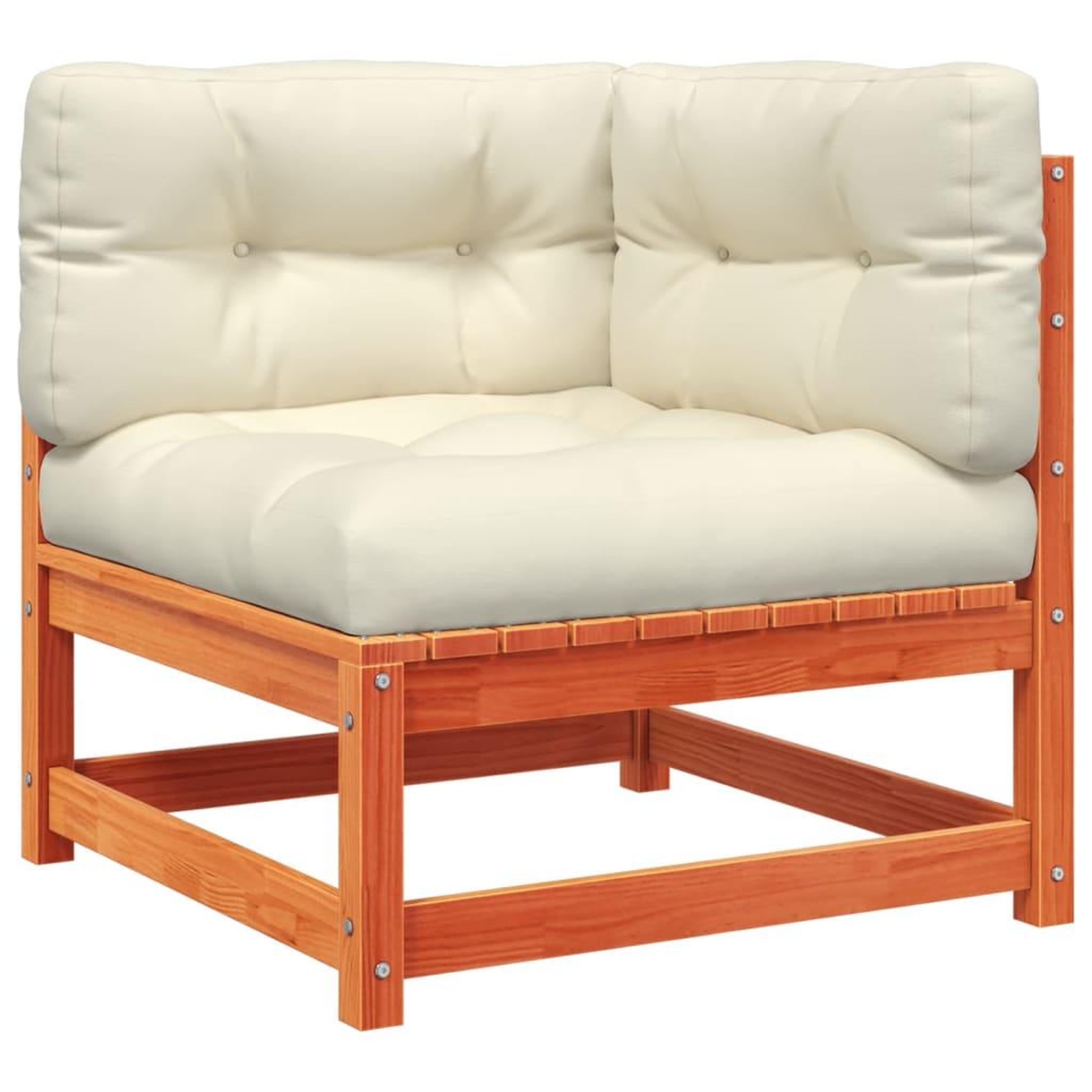 Voir la diapositive 5 : VIDAXL Salon de jardin 6 pcs avec coussins cire marron bois pin massif