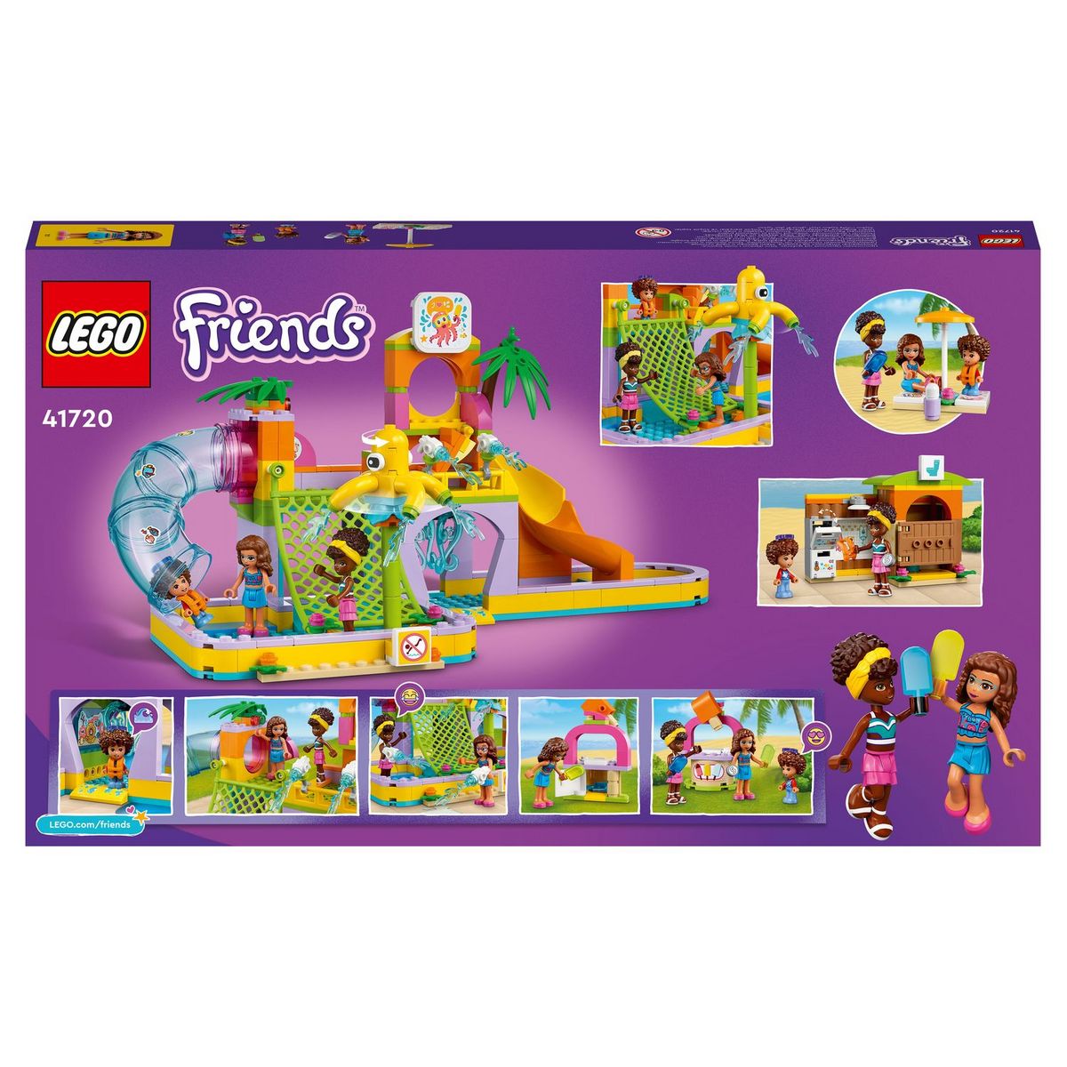 LEGO Friends 41720 Le Parc Aquatique, Jouet Heartlake City avec Mini-Poupées Olivia