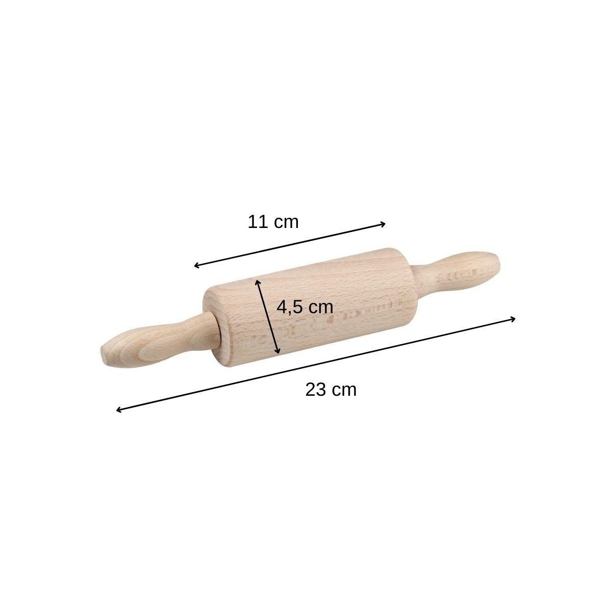 ZENKER Mini rouleau à pâtisserie en bois 23 cm Zenker